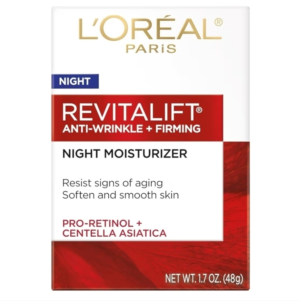 L'Oreal Paris RevitaLift Anti-Wrinkle Firming Night Cream, 1.7 Ounces Single New